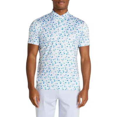 REDVANLY REDVANLY LEONE FLORAL PERFORMANCE POLO