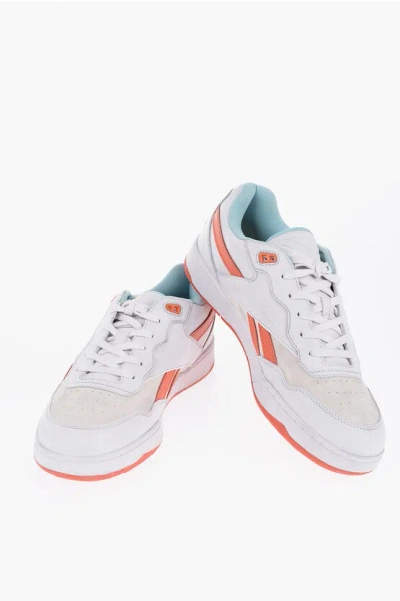 REEBOK Leather BB4000 Low-Top Sneakers with Contrast Inner