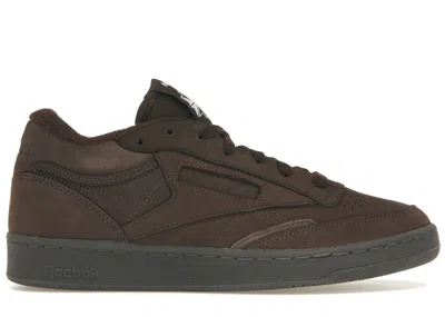 REEBOK MEN'S REEBOK CLUB C MID II ADSUM SNEAKERS IN DARK BROWN