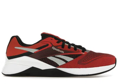 REEBOK MEN'S REEBOK NANO X4 JUSTIN FIELDS SNEAKERS IN RED/GREY/WHITE