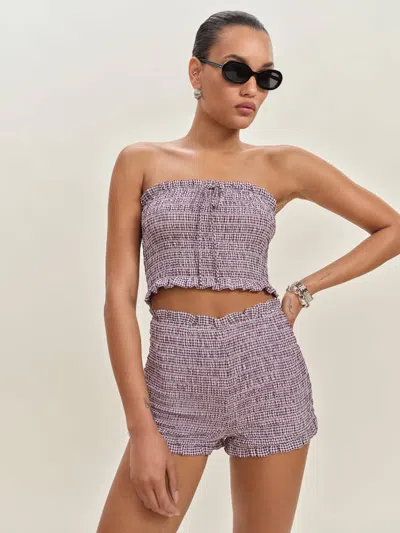 REFORMATION ABBIE SHORT PURPLE XS