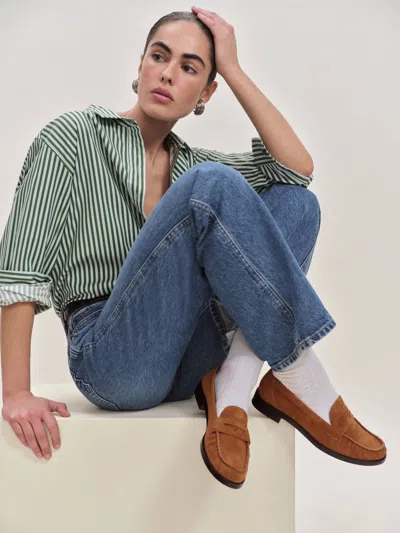 REFORMATION ANI RUCHED LOAFER BROWN 10.5