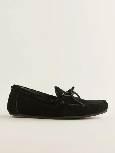 REFORMATION ANNETTE MOCCASIN BLACK SUEDE 9.5