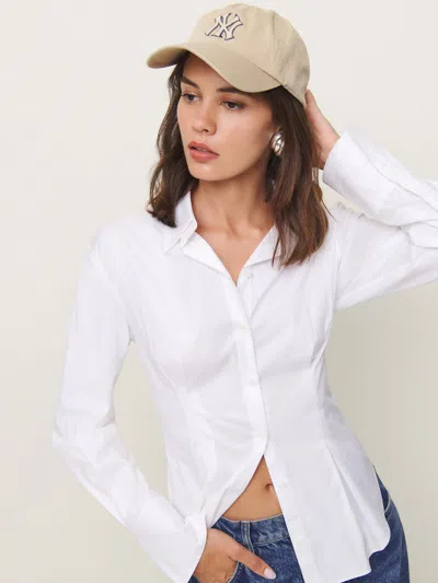 REFORMATION BECKER SHIRT IVORY 8