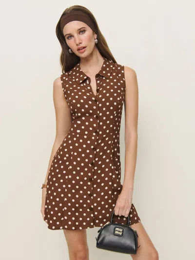 REFORMATION CHANDRIKA DRESS BROWN 4