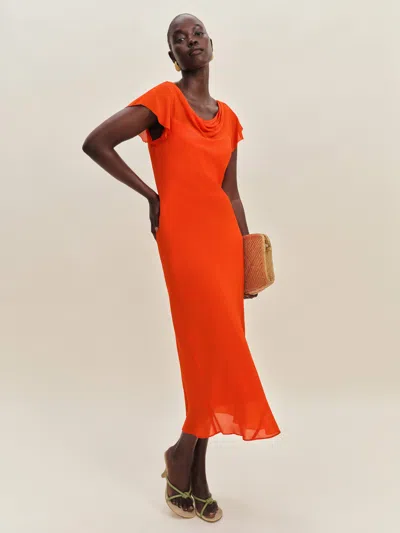 REFORMATION CROSBY DRESS RED XS