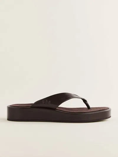 REFORMATION EDEN PLATFORM THONG BROWN 10.5
