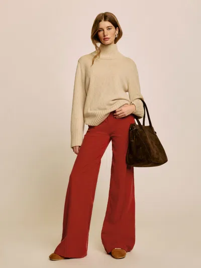 REFORMATION EDEN WIDE LEG CORDUROY PANTS