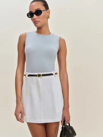 REFORMATION ETTA LINEN SKIRT IVORY 12