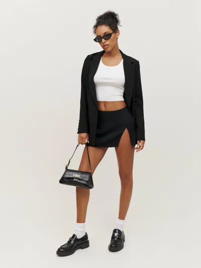 REFORMATION KIARA SKIRT BLACK 12