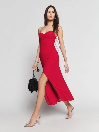 REFORMATION KOURTNEY DRESS RED 12