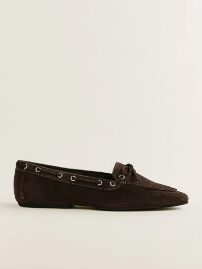 REFORMATION KYLA BOAT SHOE BROWN 9.5