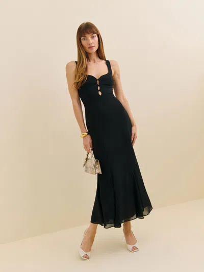 REFORMATION LAINE DRESS BLACK 8