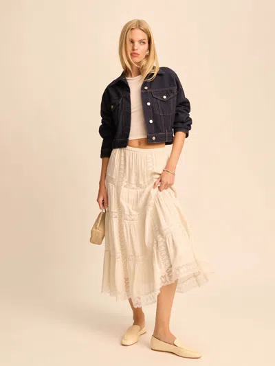 REFORMATION MAEVIE SKIRT IVORY 10