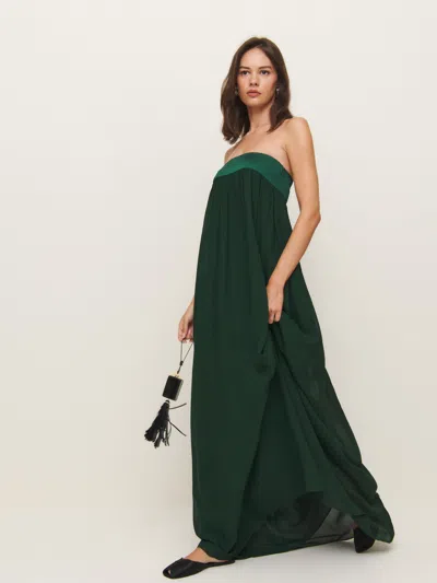 REFORMATION MARIBELLE DRESS GREEN 2