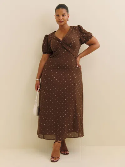 REFORMATION MICHELLE DRESS ES BROWN 20