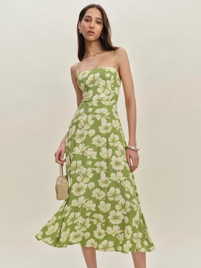 REFORMATION MONETTE DRESS GREEN 12