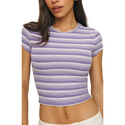 REFORMATION REFORMATION MUSE STRIPE RIB T-SHIRT