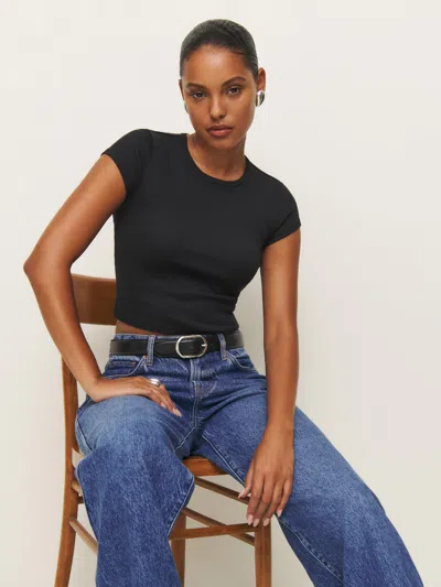 REFORMATION MUSE T-SHIRT BLACK XS