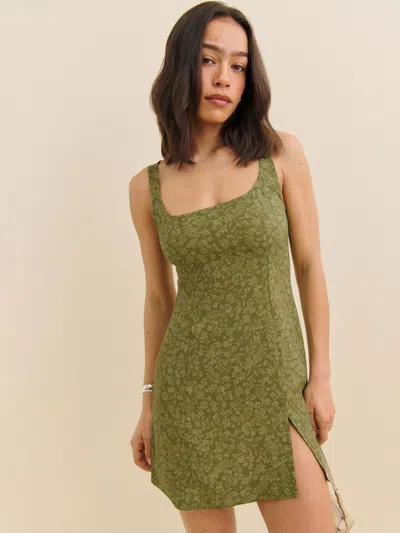 REFORMATION NOHA DRESS GREEN 8