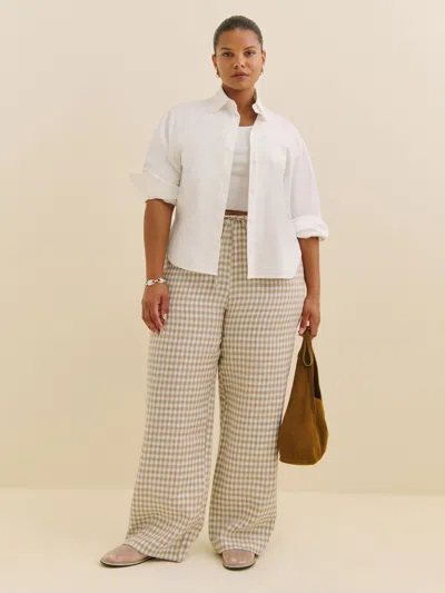 REFORMATION OLINA LINEN PANT ES NATURAL 3X