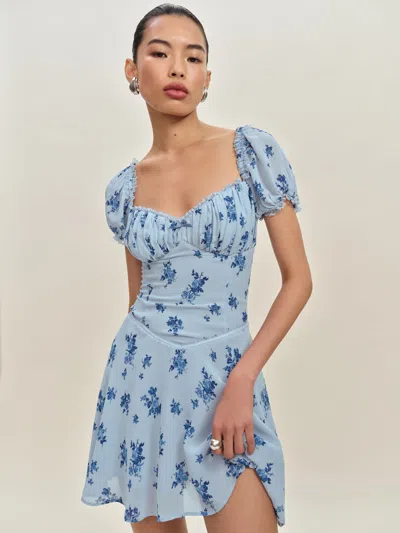 REFORMATION ONDINE DRESS BLUE 6
