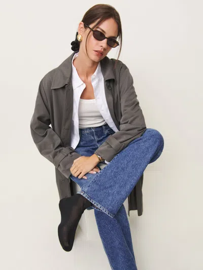 REFORMATION PAYTON STRETCH BOOTIE BLACK STRETCH MESH 10.5