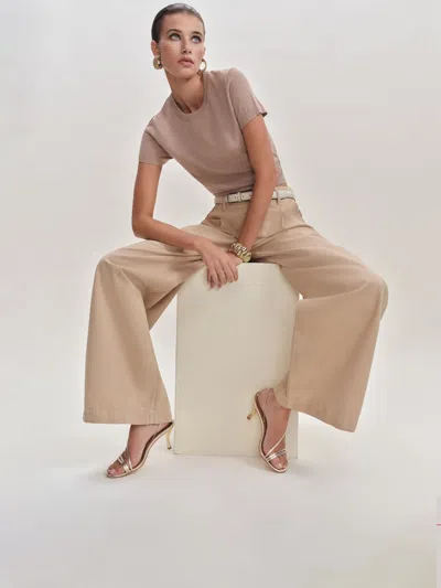 REFORMATION PETUNIA HEELED SANDAL GOLD 8.5