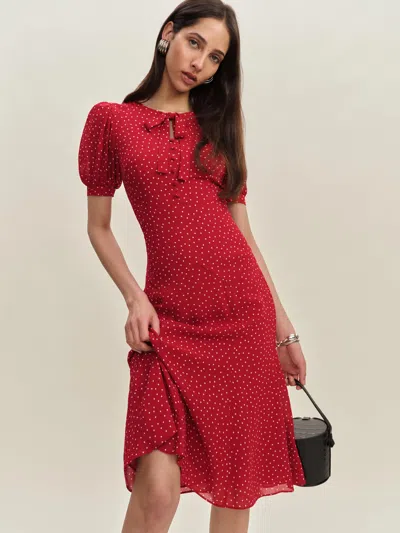 REFORMATION DELIA DRESS RED 12