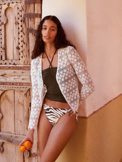 REFORMATION SIMONA TOP IVORY KNIT 10