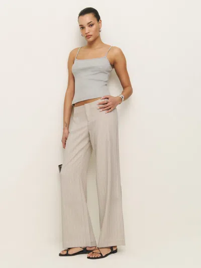 REFORMATION VIDA LOW RISE PANT NATURAL 12