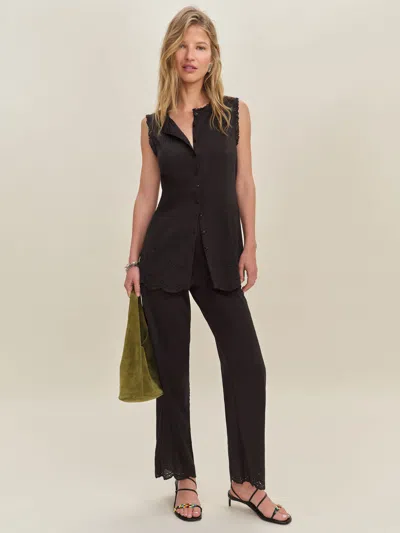 REFORMATION WILLA TWO PIECE BLACK 10