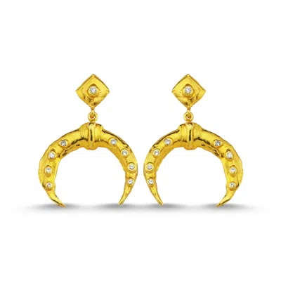 REIAN JEWELLERY WOMEN'S GOLD CRESCENT EARRINGS
