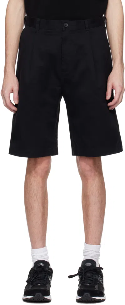 REIGNING CHAMP BLACK COTTON CHINO SOPHOMORE RELAXED 10 SHORTS
