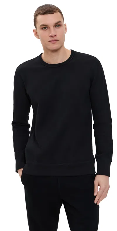 REIGNING CHAMP MID-WEIGHT TERRY SLIM CREW NECK BLACK