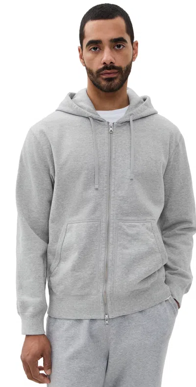 REIGNING CHAMP MID-WEIGHT TERRY STANDARD ZIP HOODIE HGREY