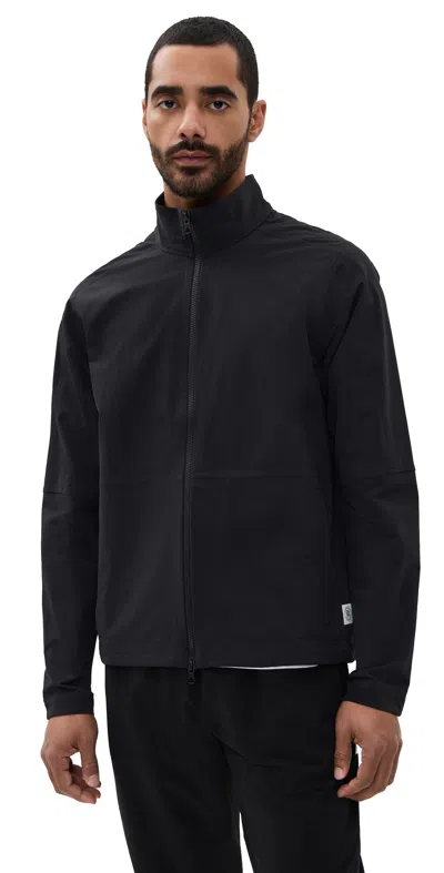REIGNING CHAMP NYLON OXFORD TEAM JACKET BLACK