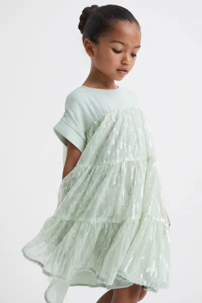 REISS REISS SAGE LUCI 9-12 YRS SEQUIN TIERED DRESS