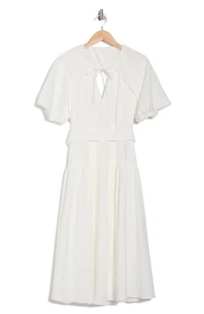 REISS REISS ALICE COTTON PUFF SLEEVE DRESS