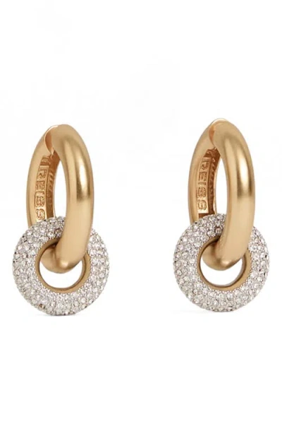 REISS REISS AMBER PAVÉ STATEMENT HOOP EARRINGS