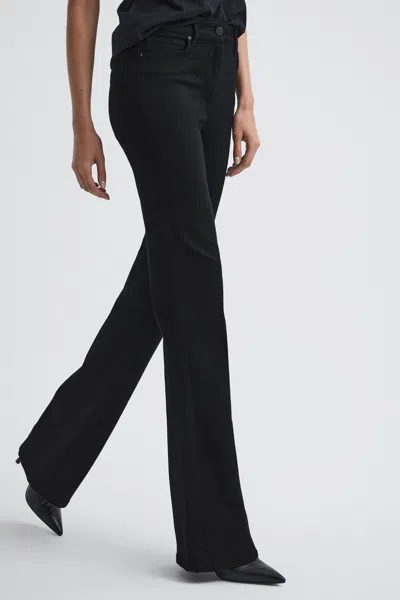 REISS BLACK PETITE HIGH RISE SKINNY FLARED JEANS