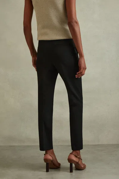 REISS BLACK PETITE SLIM FIT TAILORED TROUSERS