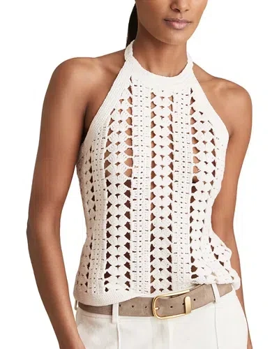 REISS CALLY CROCHETED HALTER TOP