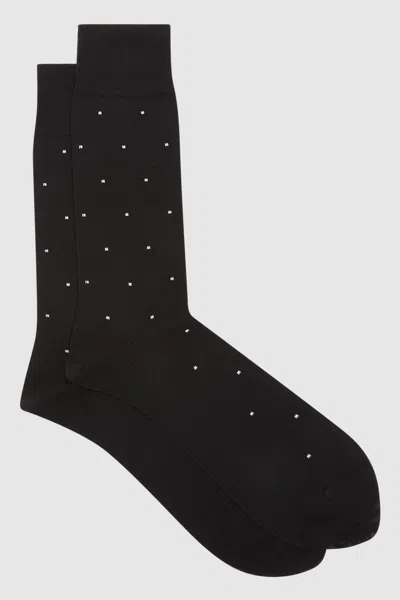 REISS REISS BLACK MARIO SPOT POLKA DOT SOCKS