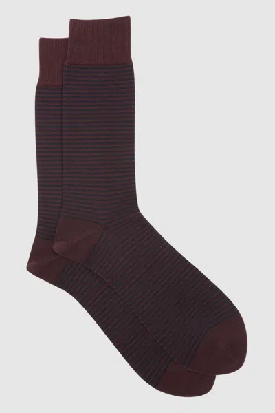 REISS REISS BORDEAUX MARIO STRIPE STRIPED SOCKS