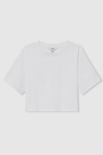 REISS IVORY LOIS 13-14 YRS COTTON OVERSIZED SHORT-SLEEVE T-SHIRT