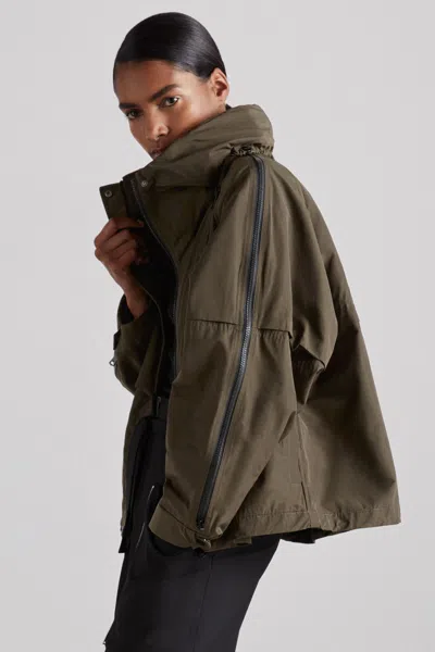 REISS REISS KHAKI TEYANA ATELIER ZIPPED-SHELL COAT