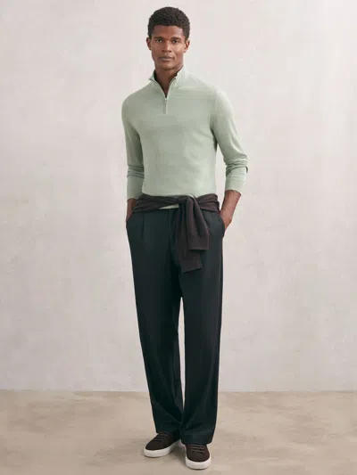 REISS LIGHT SAGE GREEN JUMPER