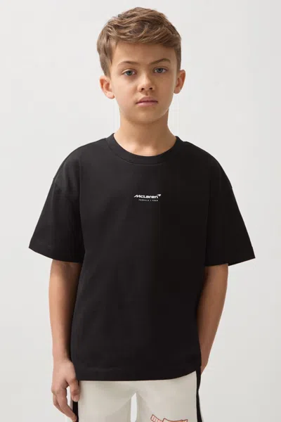 REISS MCLAREN BLACK MELBOURNE UNISEX FIT MCLAREN F1 TEAM MELBOURNE T-SHIRT