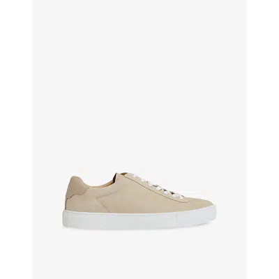 REISS MENS ECRU NUBUCK LEATHER LOW-TOP TRAINERS EUR 45 / 11 UK